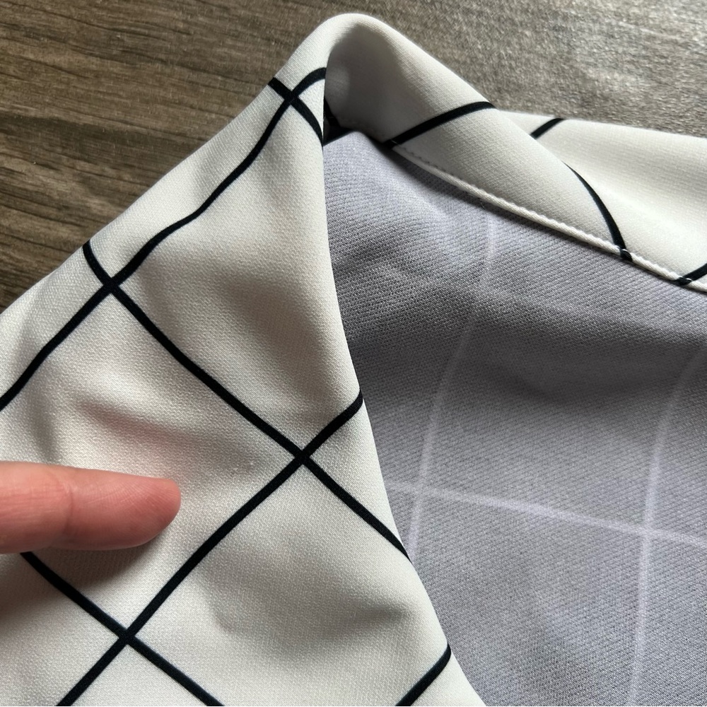 Retrolicious London Calling Dress Black and White Grid Print Dress size Large - Picture 6 of 10